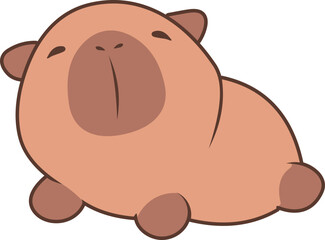 Cartoon Cute Capybara