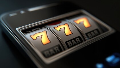 Smartphone Screen Showing Jackpot On Gambling Machine - A Stunning Sight Of Winning Luck.