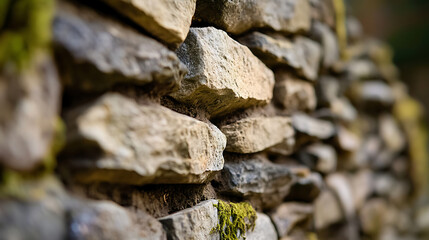 Rustic charm meets timeless strength in this stone wall. Each rock tells a story, weathered by the elements. A foundation of natural beauty, enduring nature's test.