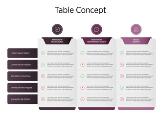 A straightforward table layout for PowerPoint that makes your information easy to read and understand. It organizes data clearly, helping you highlight key points without any distractions.