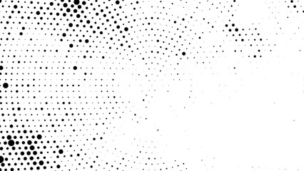 Black and white dot pattern vector illustration with rain drops texture