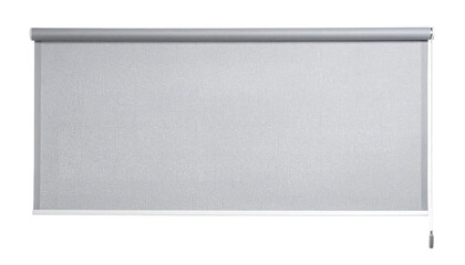 Gray roller blind isolated on transparent background