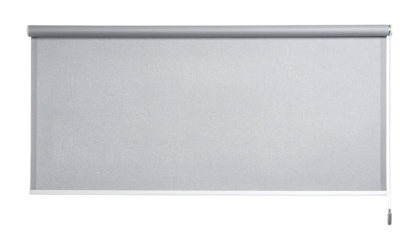 Gray roller blind isolated on transparent background