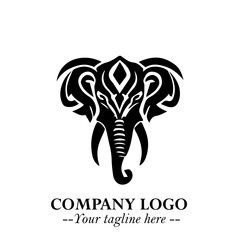 Majestic Elephant Logo Symbol with Elegant Minimalist Design and Powerful Modern Style
