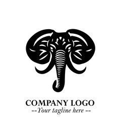Majestic Elephant Logo Symbol with Elegant Minimalist Design and Powerful Modern Style
