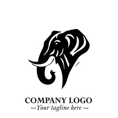 Majestic Elephant Logo Symbol with Elegant Minimalist Design and Powerful Modern Style
