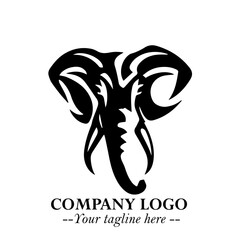 Majestic Elephant Logo Symbol with Elegant Minimalist Design and Powerful Modern Style
