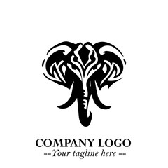 Majestic Elephant Logo Symbol with Elegant Minimalist Design and Powerful Modern Style
