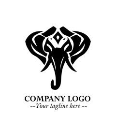 Majestic Elephant Logo Symbol with Elegant Minimalist Design and Powerful Modern Style
