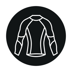 Thermal Shirt black line icon.