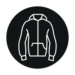 Obraz premium Thermal Jacket black line icon.