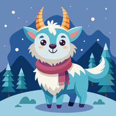 Cute penguin with winter hat