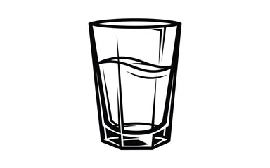 Vectorized water bottle for print, Decoration, sketch, wallpaper