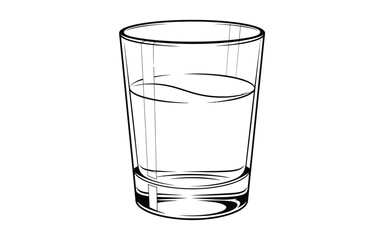 Vectorized water bottle for print, Decoration, sketch, wallpaper