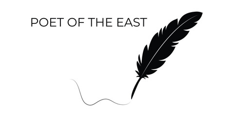 Quill feather pen vector illustration for poet, writer, author, and calligraphy logo design.   © naheed