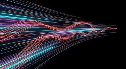 Dynamic light streaks zoom into digital future