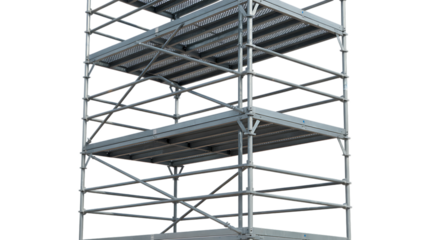 A tall steel building shines