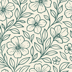 seamless pattern with flowers
