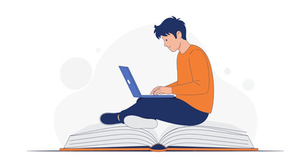 Student Blended Learning and Digital Education Practices Using a Laptop From a Big Book