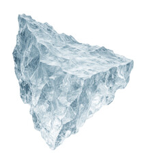 Obraz premium Jagged, translucent ice shelf fragment with an irregular shape.