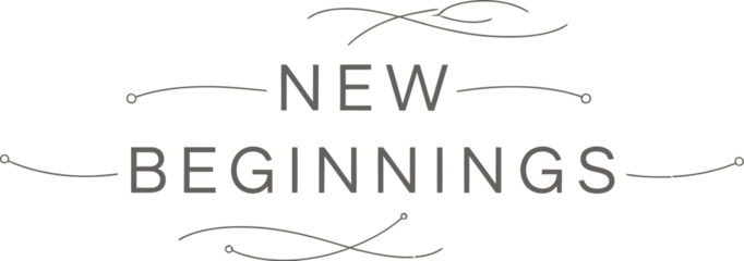 Fototapete Positive Typografie Elegant new beginnings typography design for cards and inspirational messages  © Murshid