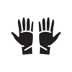 Obraz premium Thermal Gloves black line icon.