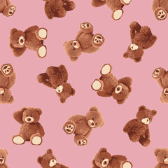 All Over Cute Teddy Bears Seamless Pattern 06 November 2025