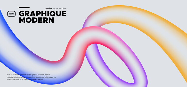 Wavy shape with Rainbow colors. Vector illustration.	
