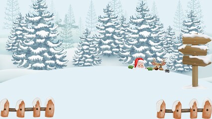 christmas wallpaper with winter