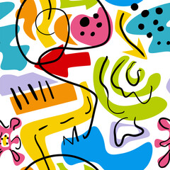 Abstract colorful doodle art illustration