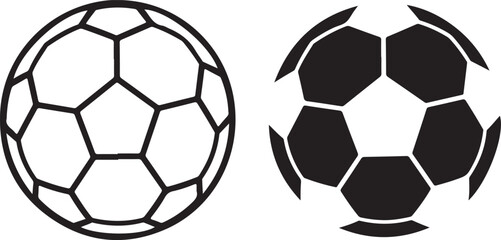 Obraz premium Black and white soccer balls football sport