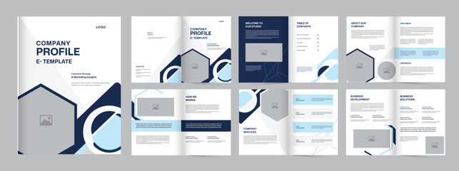 Company Profile E-book Template layout, Corporate business  E-book Template