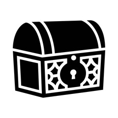 Treasure chest vector illustration antique wooden chest with lock pirate treasure chest icon 90