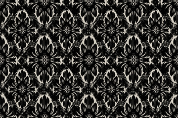 Ikat seamless pattern, geometric design, motif ethnic handmade, Ikat ethnic tribal, boho colors seamless wallpaper. Ethnic Ikat abstract background art. illustration. design for texture, fabric, cloth