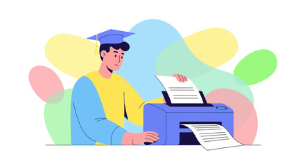 Graduate Paper Printing: A Colorful Illustration of Education and Technological Integration