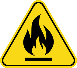 Hazard danger vector signs set. Radiation sign, High voltage sign, Exclamation point, Biohazard sign, Gas flame sign, Toxic sign, Laser, CO2, Magnet, Low temperature, EX. Road, Caution warning danger