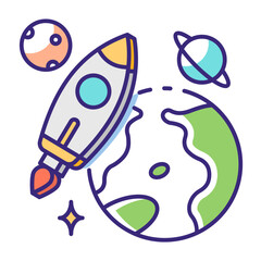 This Space exploration icon is suitable for Science.