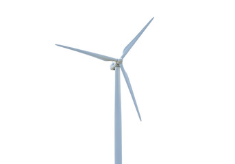 Wind turbine PNG isolated on transparent background, renewable energy source for sustainable power generation and environmental conservation