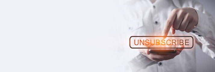 Unsubscribe from notifications. Internet. Technology