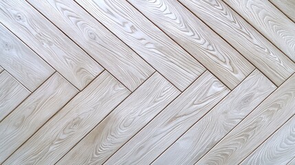 Obraz premium Herringbone pattern floor with light wood planks at a 45 degree angle
