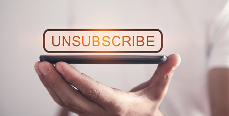 Unsubscribe from notifications. Internet. Technology