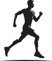 Sports runner silhouette