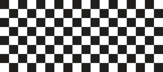 Fototapeta premium Black and white checkerboard seamless pattern background. Classic geometric square design for racing, fashion, or graphic layout. Simple optical contrast texture for modern 