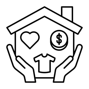 This Basic Needs icon is suitable for Poverty.