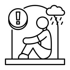 This Social Isolation icon is suitable for Poverty.