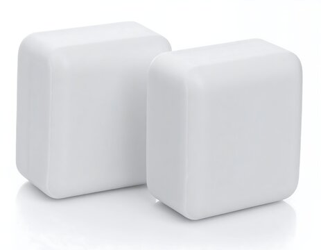 Two white rectangular blocks