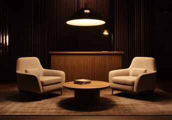 Modern Cozy Living Room Interior With Green Sofa and Natural Light