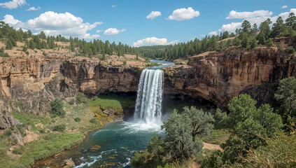  Navajo Falls is a serene waterfall along Havasu Creek on the Havasupai Reservation in Arizona