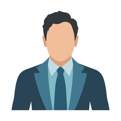 Business Person Avatar Portrait Standing Professional Wearing Suit Shirt Tie Workplace Human Resource Office Employee