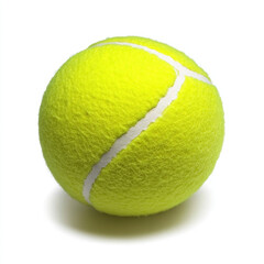 Tennis ball on white background